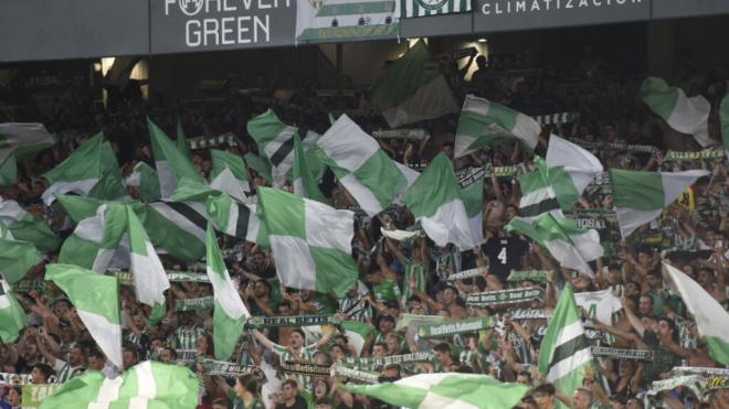 La afición del Betis durante el partido ante el Girona (Fuente: Kiko Hurtado)