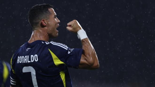 Cristiano Ronaldo celebrando un gol con el Al-Nassr (Fuente: @Cristiano)