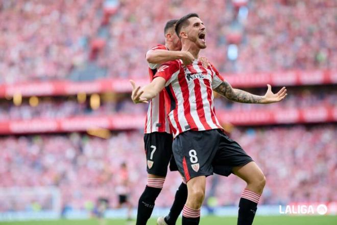 Gol de Oihan Sancet para el Athletic Club ante el Getafe en San Mamés (Foto: LaLiga).