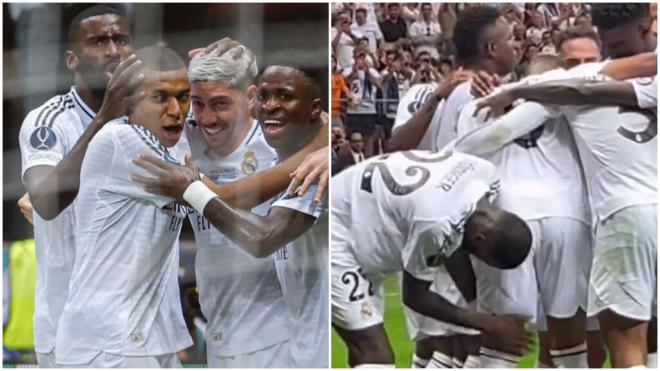 Mbappé ya sabe lo que es una paliza de Rüdiger en una celebración (@toniruediger)