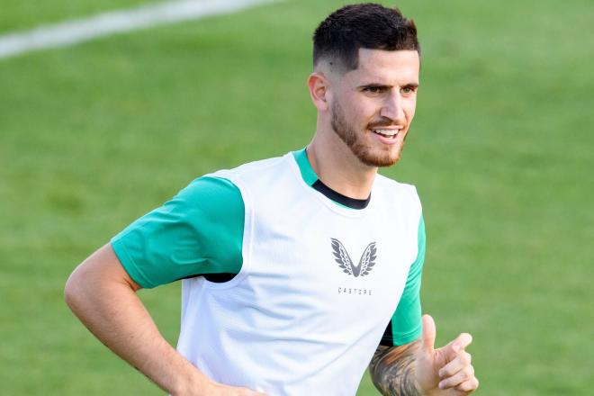 El navarro Oihan Sancet entrenándose hace unas semanas en las instalaciones de Lezama (Foto: Athletic Club).