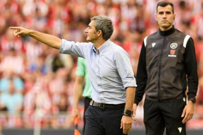 Ernesto Valverde dirige ante el Getafe en San Mamés (Foto: Athletic Club).