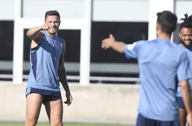 Saúl, durante la sesión del jueves (Foto: Kiko Hurtado).