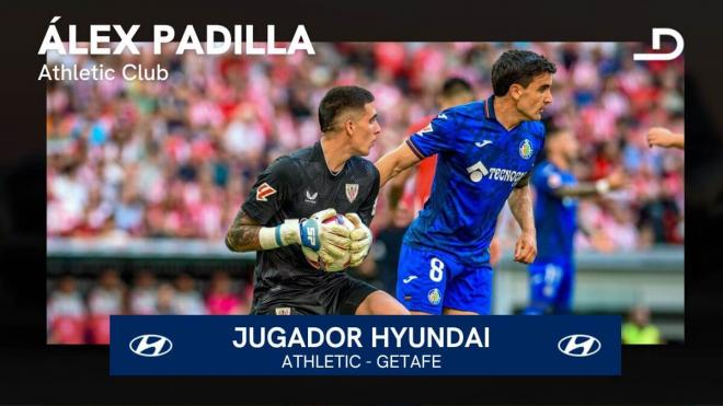 Alex Padilla, Jugador Hyundai del Athletic - Getafe.