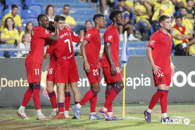 Celebración del gol de Juanlu ante Las Palmas (Foto: LALIGA).