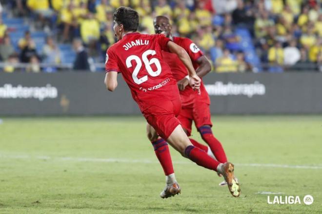 Celebración del gol de Juanlu ante Las Palmas (Foto: LALIGA).