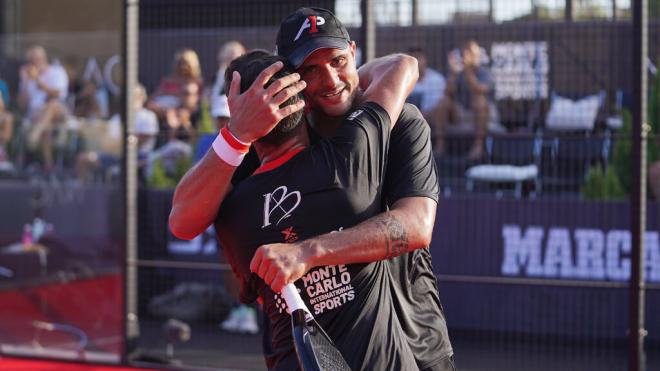 Andrés Britos y Melgratti, durante el partido(@A1PadelOfficial)