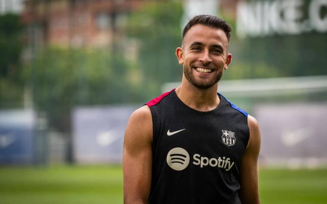 Eric García, en una sesión del Barcelona (Foto: FCB).