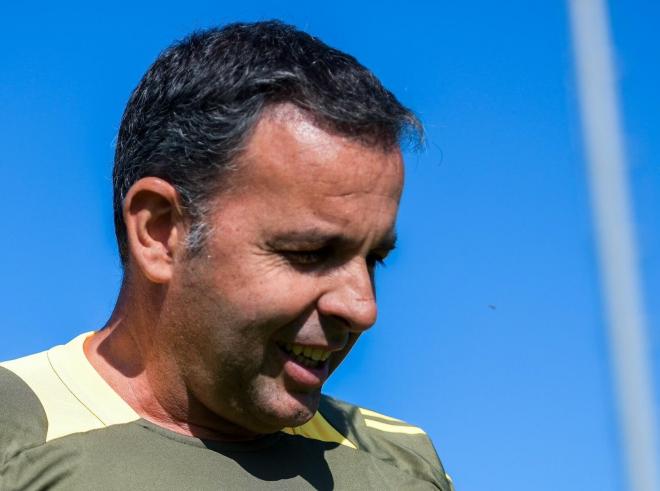 Javi Calleja, en un entrenamiento (Foto: Real Oviedo).