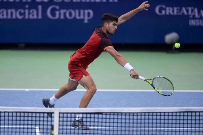 Carlos Alcaraz en el ATP MAsters 1.000 de Cincinnati (Foto: Cordon Press)