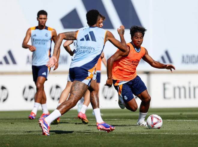 Endrick, en una sesión del Real Madrid (Foto: RM).