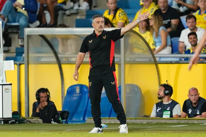 García Pimienta, en el estadio de Gran Canaria (Foto: Sevilla FC).