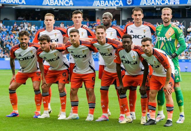 Once inicial del Real Oviedo en Riazor (Foto: Real Oviedo).