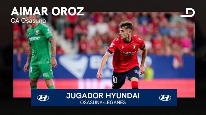 Aimar Oroz, Jugador Hyundai del Osasuna - Leganés