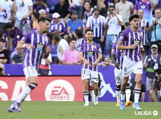 Moro celebra su gol al Espanyol.