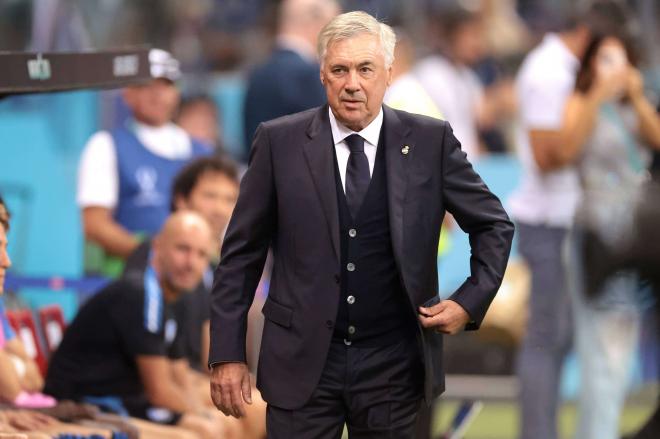 Carlo Ancelotti, durante el Real Madrid-Atalanta (Foto: Cordon Press).