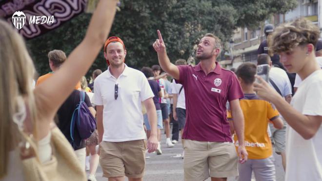 Blake Joel, aficionado del Valencia CF de Australia