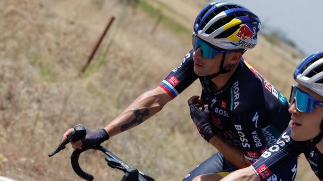 Primoz Roglic, durante una etapa de La Vuelta 2024 (Foto: EFE)