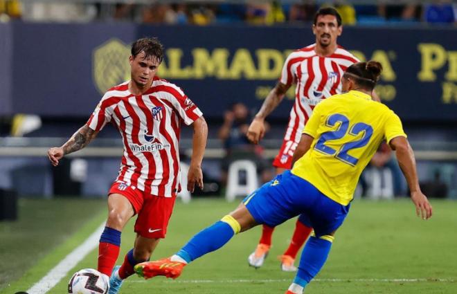 Sergio Díez, en un partido con el Atlético.