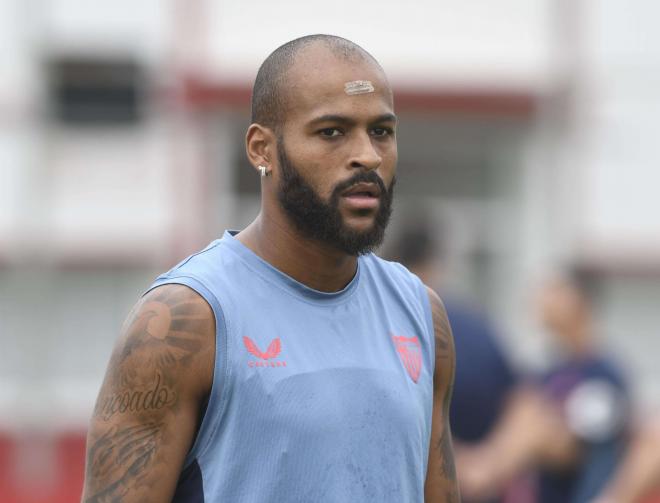 Marcao, durante la sesión del martes (Foto: Kiko Hurtado).