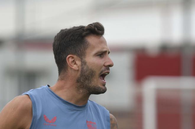 Saúl Ñíguez, durante la sesión del martes (Foto: Kiko Hurtado).