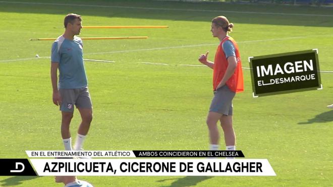 Azpilicueta no pierde de vista a Conor Gallagher