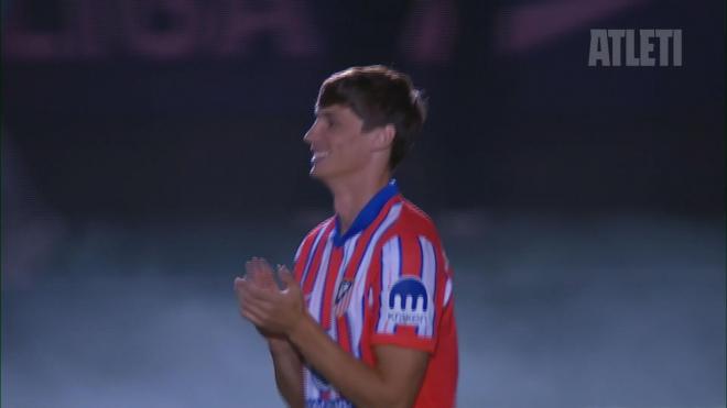 Le Normand, en la 'Noche de Bienvenida' del Atlético de Madrid.