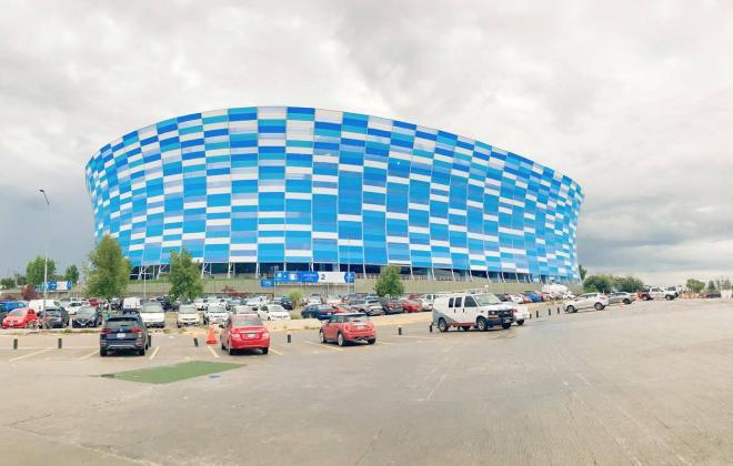 Estadio Cuauhtémoc de Puebla donde se jugaría ante México