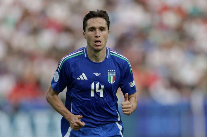 Federico Chiesa, en un partido con Italia en la Eurocopa (Foto: Cordon Press).