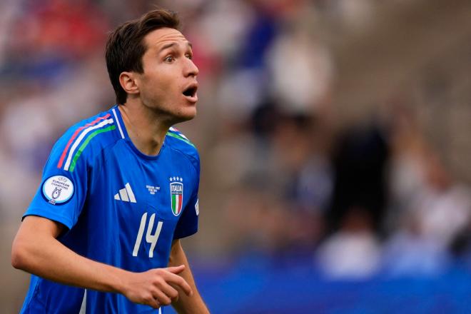 Federico Chiesa, en un partido con Italia en la Eurocopa (Foto: Cordon Press).