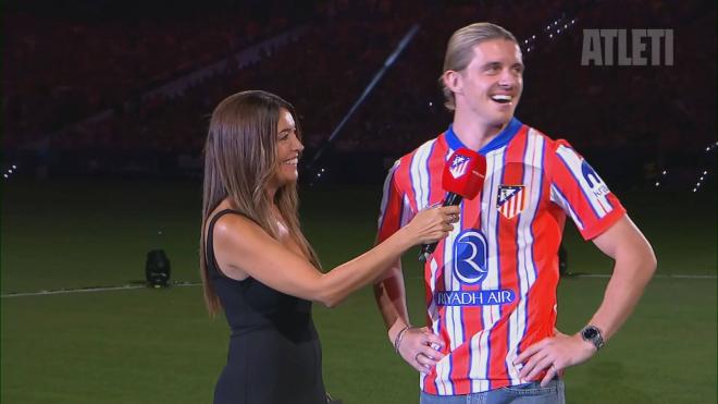 Conor Gallagher en la 'Noche de Bienvenida' del Atlético de Madrid