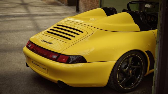 La parte trasera del Porsche 911 Speedster Sonderwunsch.