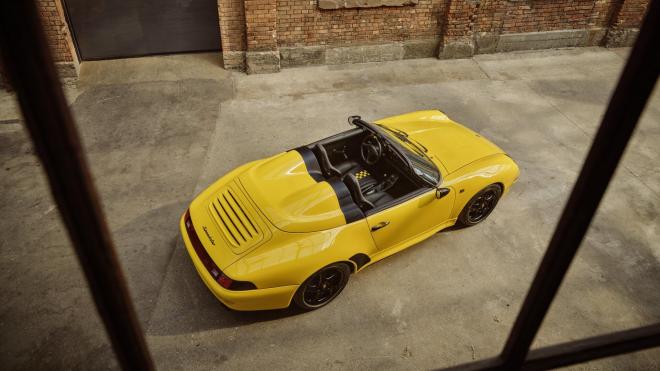 El Porsche 911 Speedster Sonderwunsch desde arriba.