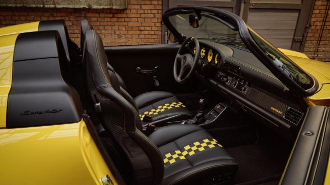 El interior del Porsche 911 Speedster Sonderwunsch.