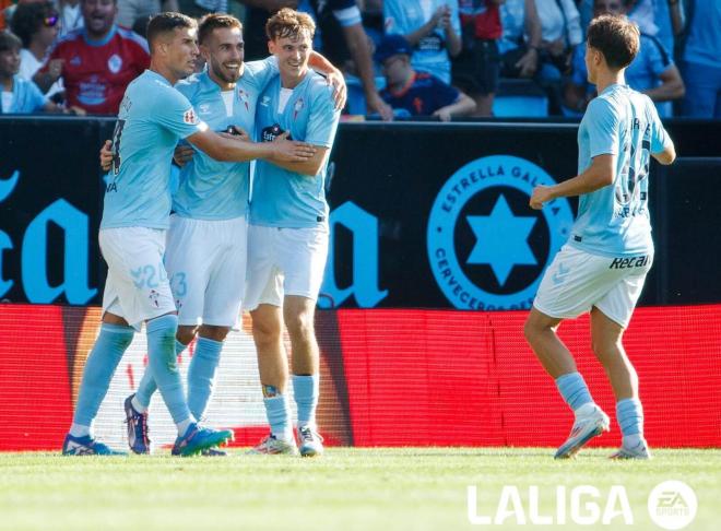 Gol de Óscar Mingueza en el Celta - Valencia (Foto: LALIGA).