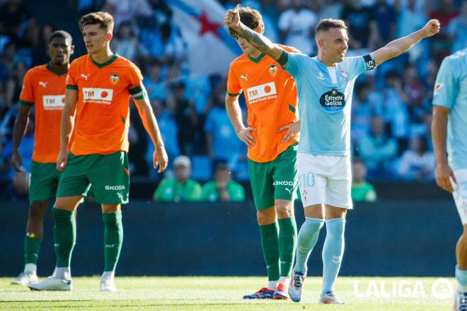 Gol de Iago Aspas en el Celta - Valencia (Foto: LALIGA).