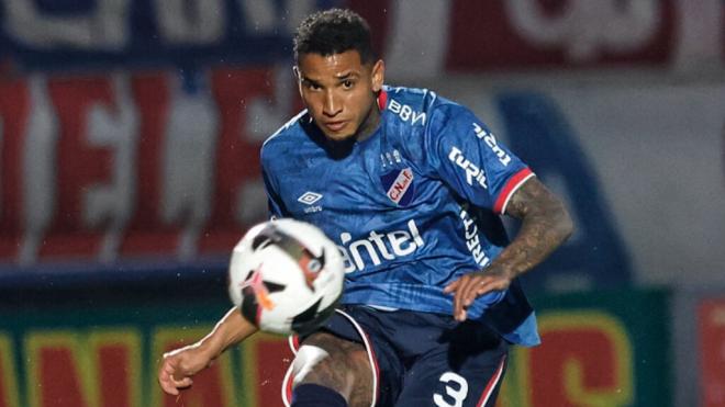 Juan Izquierdo, durante el partido (@nacional)