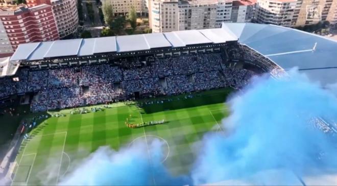 Balaídos celebra el 101 aniversario del Celta (Captura: DAZN).