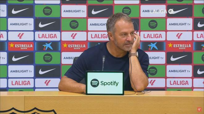 Hansi Flick, en rueda de prensa (LALIGA)