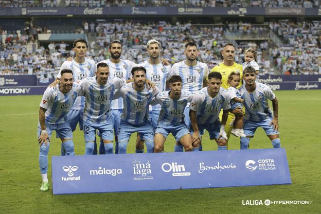 El once de Pellicer en el Málaga - Mirandés (Foto: LALIGA).