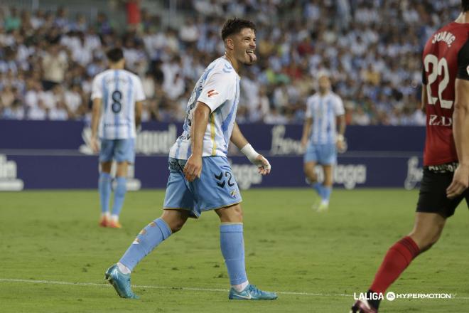 Dani Lorenzo, en el Málaga - Mirandés (Foto: LALIGA).