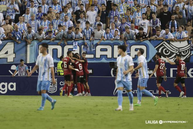 Gol del Mirandés al Málaga en La Rosaleda (Foto: LALIGA).