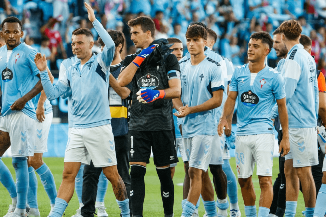 Los jugadores celebran la victoria ante el Valencia (Foto: LaLiga).