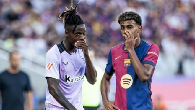 Lamine Yamal y Nico Williams en el Barça - Athletic (Foto: Europa Press)