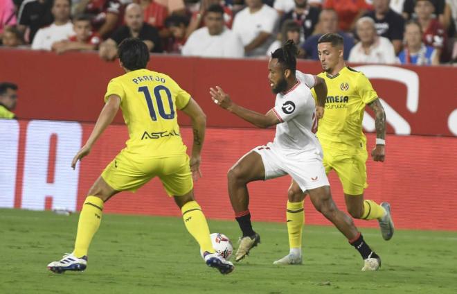 Badé, durante el entrenamiento de este martes.