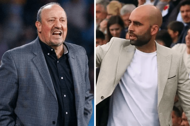 Rafa Benítez y Claudio Giráldez (Foto: LaLiga y EFE).