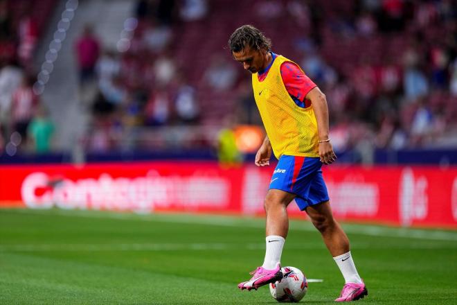 Griezmann, durante el calentamiento (Europa Press)