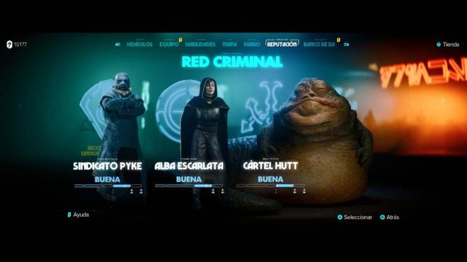 La red criminal de Star Wars Outlaws: sindicato Pyke, sindicato Alba Escarlata y sindicato Hutt