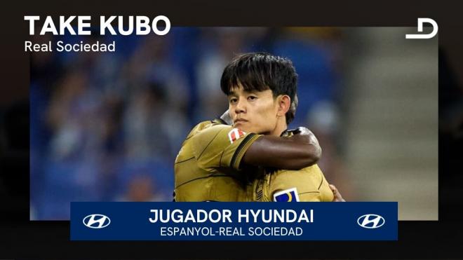 Take Kubo, Jugador Hyundai del Espanyol - Real Sociedad.