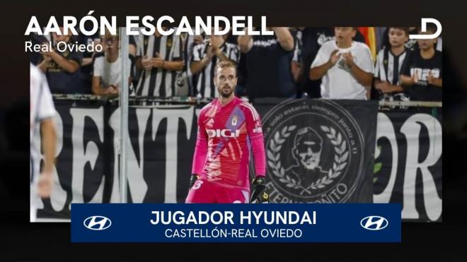 Aarón Escandell, Jugador Hyundai del Castellón - Oviedo.